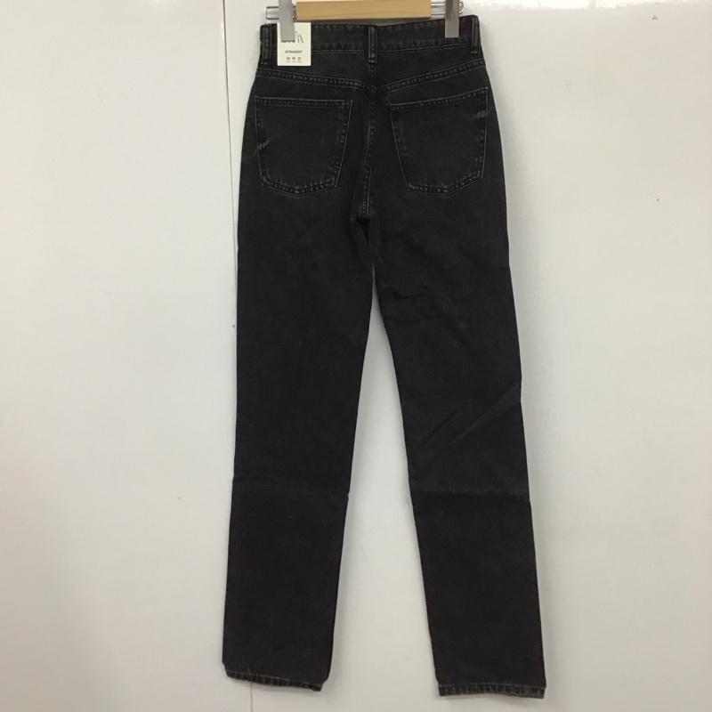 ザラ ZARA パンツ デニム、ジーンズ 2569 264 922 ハイライズ ストレート 無地 黒 / ブラック /  レディース USED 古着 中古 10111533