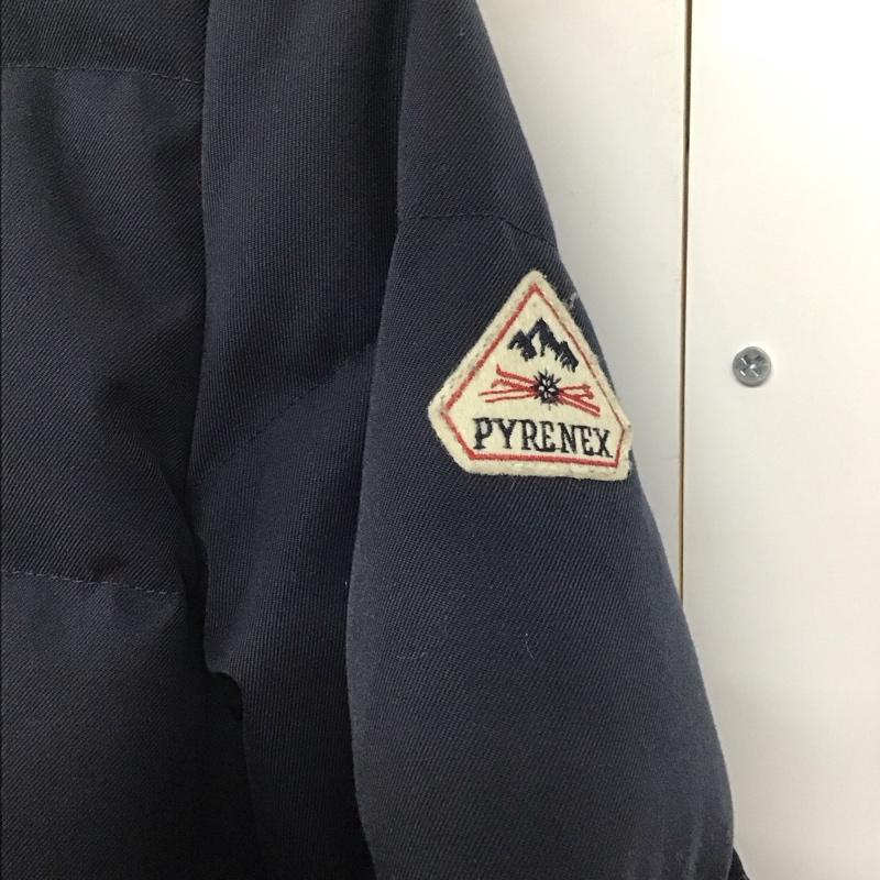 ピレネックス Pyrenex コート ダウンコート hwm004 ファー付き 34 無地 紺 / ネイビー /  レディース USED 古着 中古 10143048