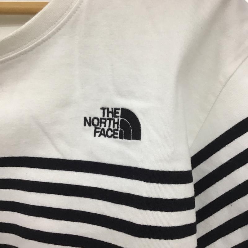 ザノースフェイス THE NORTH FACE Tシャツ 半袖 NT31713 半袖カットソー クルーネックカットソー XL ボーダー柄 白 / ホワイト / X 黒 / ブラック /  メンズ USED 古着 中古 10135930