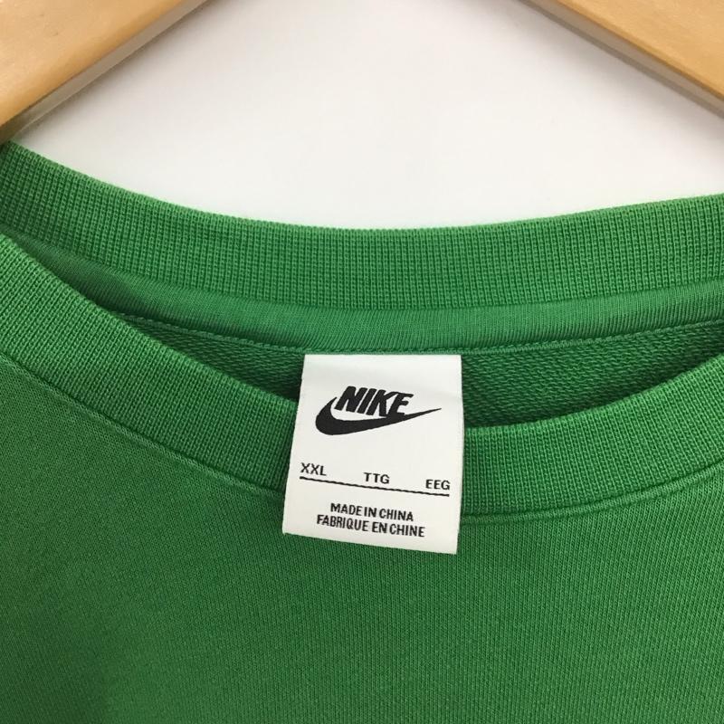 ナイキ NIKE トレーナー 長袖 fz4729-399 NSWFTNCPSLSクルー 長袖トレーナー スウェット XXL ロゴ、文字 緑 / グリーン /  メンズ USED 古着 中古 10137341