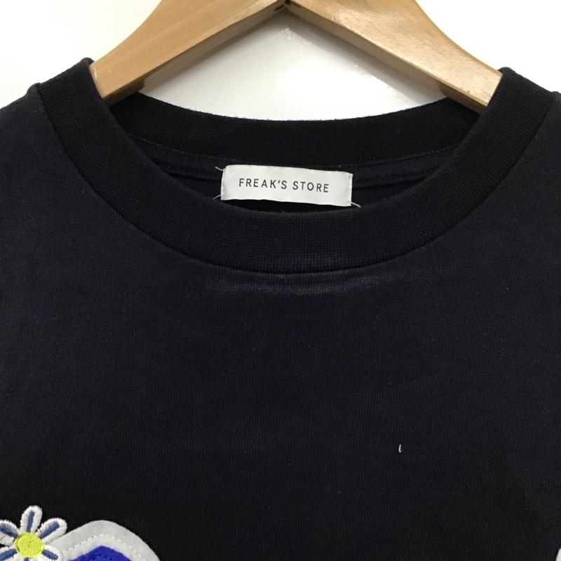フリークスストア FREAK S STORE Tシャツ 半袖 半袖トレーナー クルーネックカットソー 半袖カットソー 半袖Tシャツ S ロゴ、文字 紺 / ネイビー /  メンズ USED 古着 中古 10131268