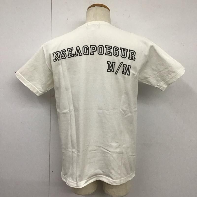 サプール SAPEur Tシャツ 半袖 半袖カットソー プリントTシャツ クルーネックカットソー L プリント 白 / ホワイト /  メンズ USED 古着 中古 10126427