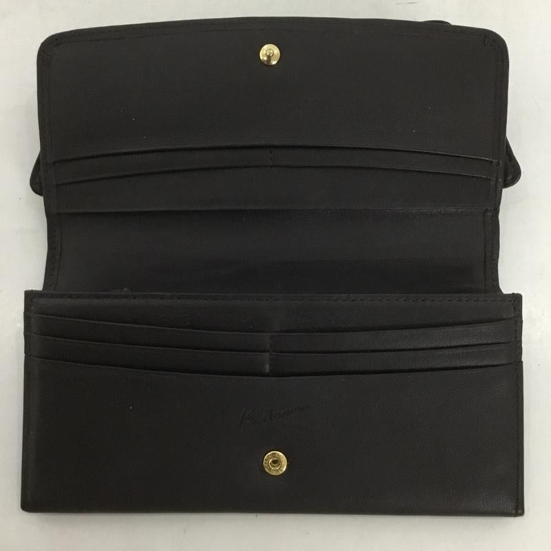 キタムラ Kitamura 財布 長財布 リボン 無地 ダークブラウン / ダークブラウン /  レディース USED 古着 中古 10125197