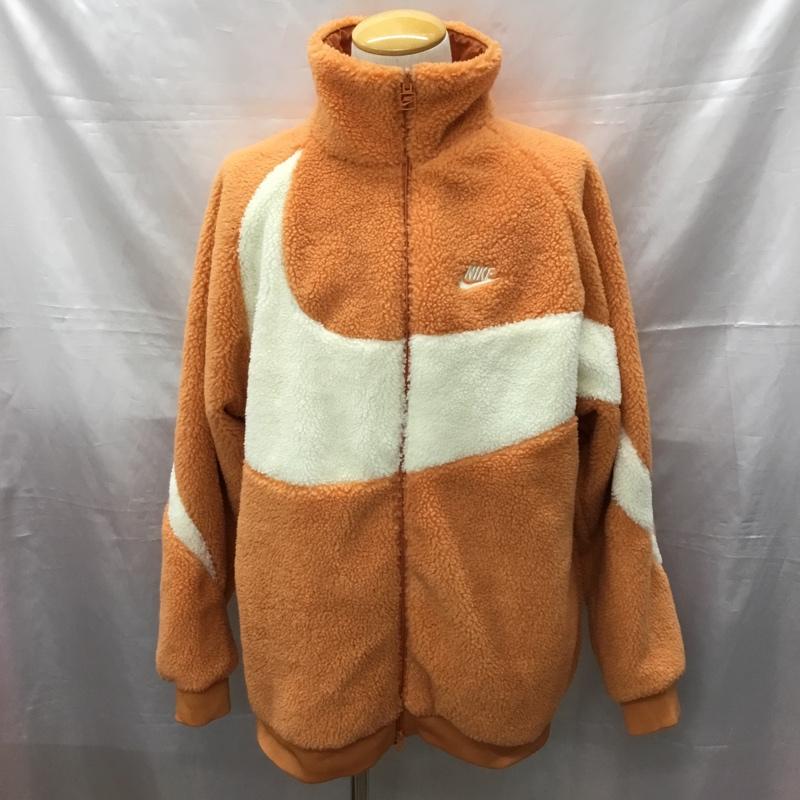 ナイキ NIKE ジャケット、上着 ジャンパー、ブルゾン BQ6546-808 SWOOSH FULL ZIP JACKET リバーシブル フリース XXL ロゴ、文字 橙 / オレンジ / X 白 / ホワイト /  メンズ USED 古着 中古 10114818