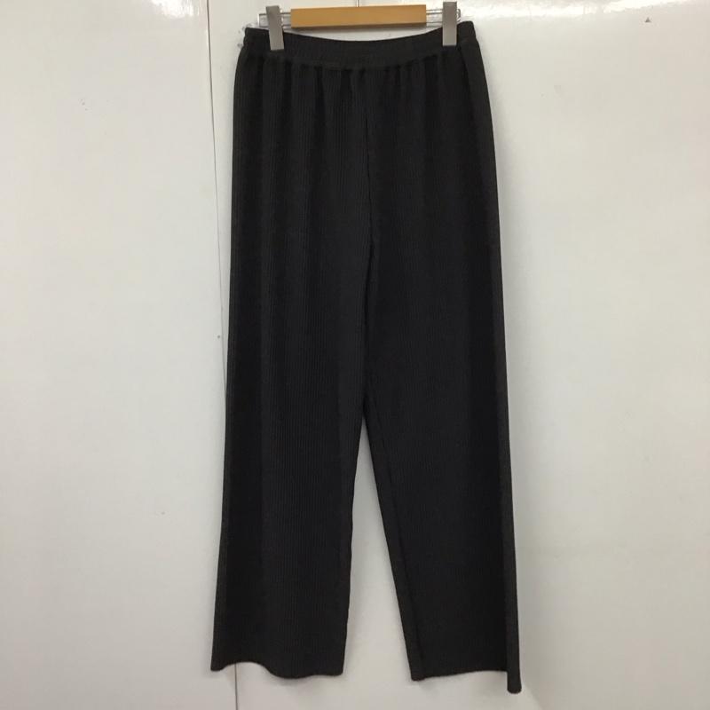 ロペピクニック ROPE  PICNIC ボトムス ボトムス GDS-11280-A セルフカットプリーツパンツ イージーパンツ 38 無地 ダークグレー / ダークグレー /  レディース USED 古着 中古 10129133