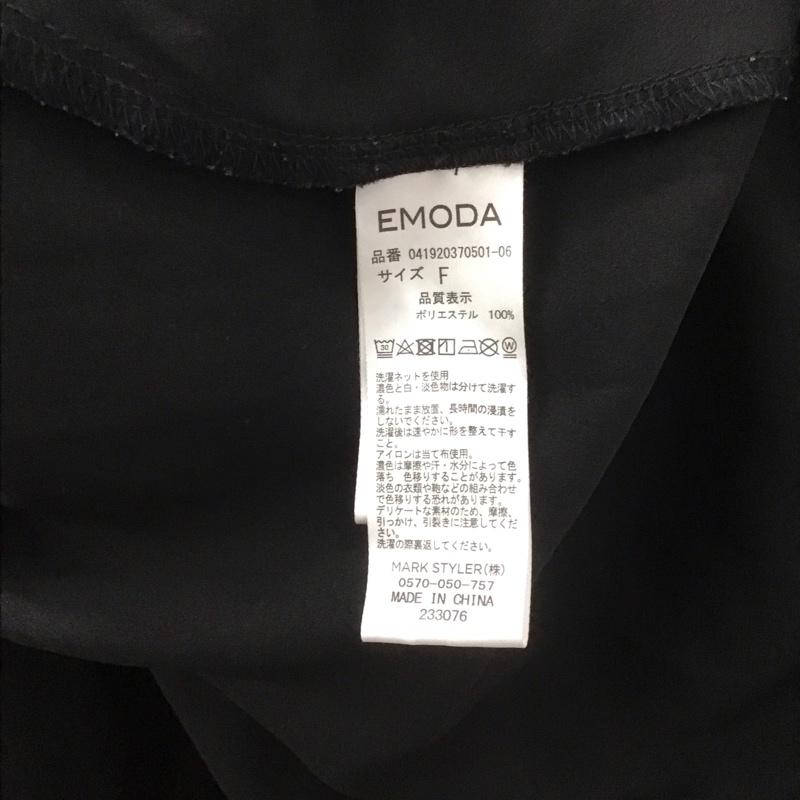 エモダ EMODA ワンピース ロングスカート 半袖ロングワンピース フロントボタン FREE 無地 黒 / ブラック /  レディース USED 古着 中古 10149065