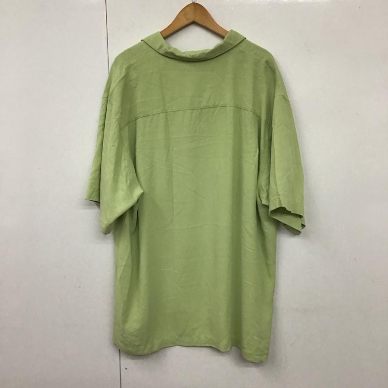 トミーバハマ Tommy Bahama シャツ、ブラウス 半袖 半袖シャツ 無地シャツ ポケットシャツ アロハシャツ XL 無地 緑 / グリーン /  メンズ USED 古着 中古 10130143