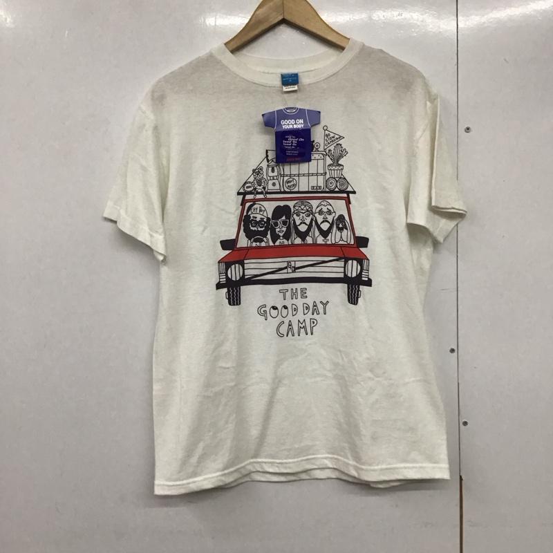 グッドオン Good On Tシャツ 半袖 半袖カットソー プリントTシャツ クルーネックカットソー M プリント 白 / ホワイト /  メンズ USED 古着 中古 10141457