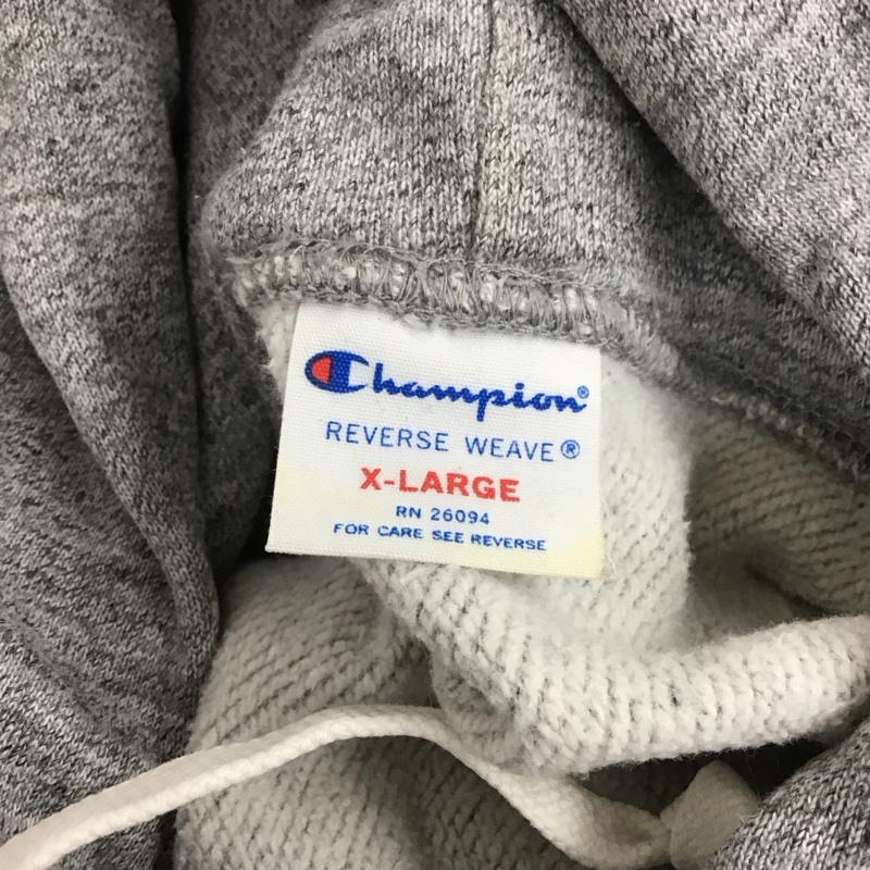 チャンピオン Champion パーカー 長袖 REVERSEWEAVE パーカー 長袖スウェット プルオーバー XL 無地 灰 / グレー /  メンズ USED 古着 中古 10109312