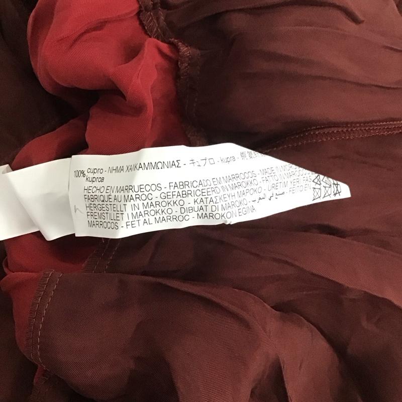 ザラ ZARA ワンピース ロングスカート 8426 740 606 タイ付き 長袖 S 無地 赤 / レッド /  レディース USED 古着 中古 10138646
