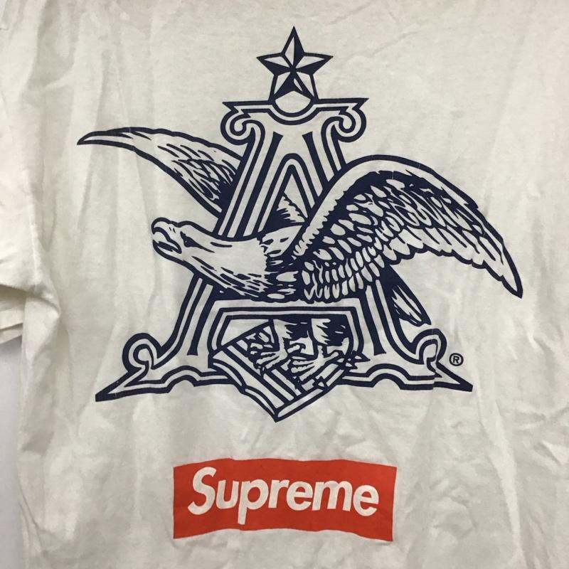 シュプリーム Supreme Tシャツ 半袖 半袖カットソー プリントTシャツ クルーネックカットソー バドワイザー M プリント 白 / ホワイト /  メンズ USED 古着 中古 10146190