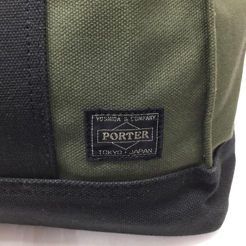 ポーター PORTER トートバッグ トートバッグ 山崎まさよし コラボ ロゴ、文字 カーキ / カーキ / X 黒 / ブラック /  メンズ USED 古着 中古 10110151