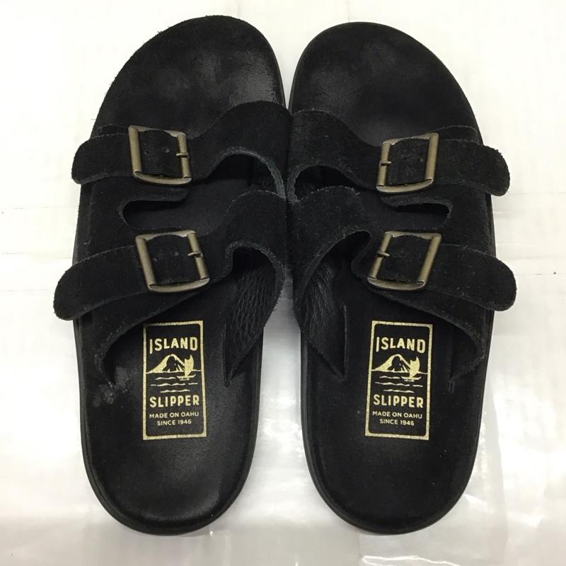 アイランドスリッパ ISLAND SLIPPER サンダル サンダル ダブルストラップ 無地 黒 / ブラック /  メンズ USED 古着 中古 10116052