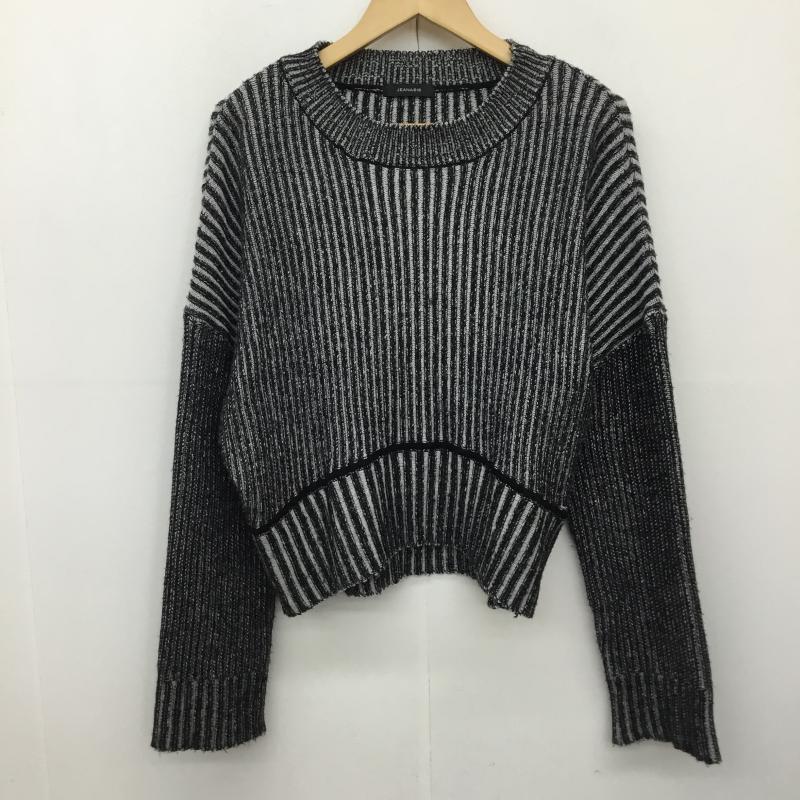 ジーナシス JEANASIS ニット、セーター 長袖 JS063025TP FREE ストライプ 黒 / ブラック /  レディース USED 古着 中古 10138249