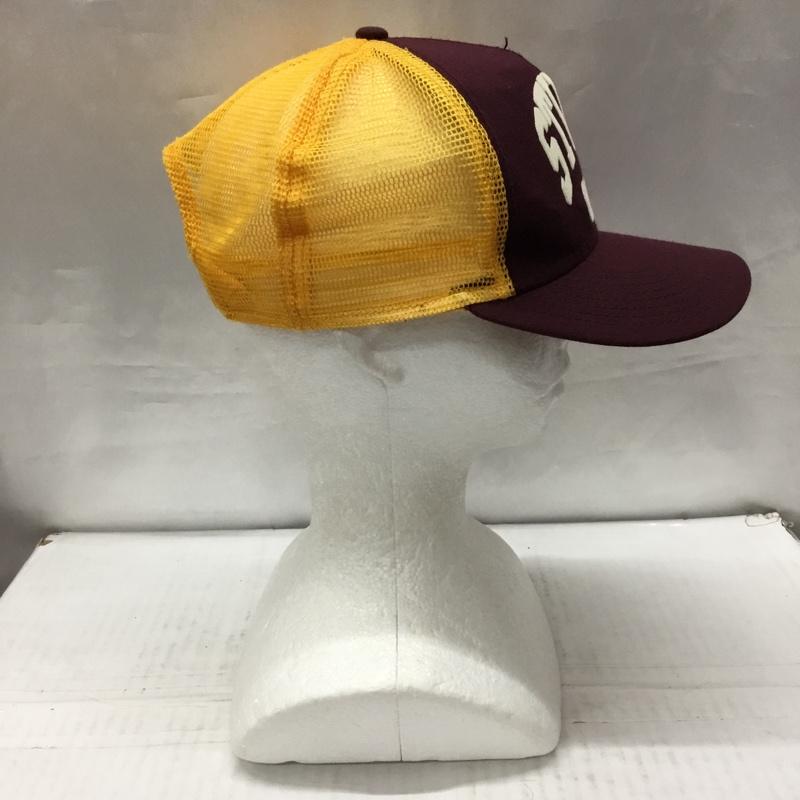 ステューシー STUSSY 帽子 キャップ メッシュキャップ ロゴ、文字 橙 / オレンジ / X ボルドー / ボルドー /  メンズ USED 古着 中古 10108552
