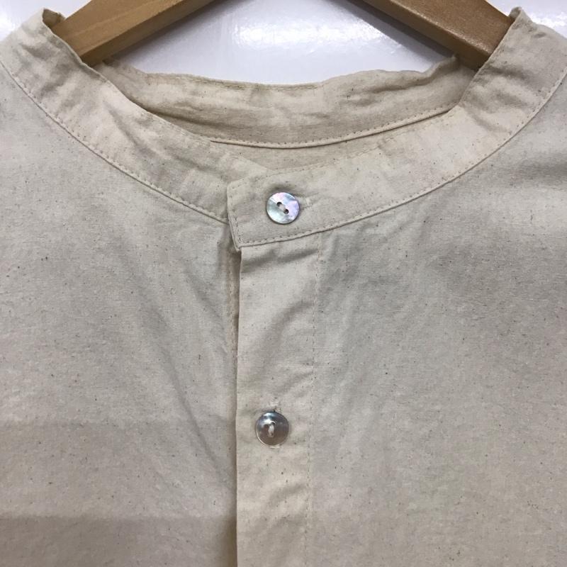 ミリタリー ミリタリー シャツ、ブラウス 長袖 長袖シャツ 無地シャツ ノーカラーシャツ ミリタリーシャツ ヘンリーシャツ 無地 ベージュ / ベージュ /  メンズ USED 古着 中古 10138160