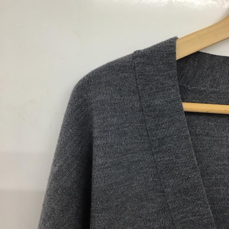 ミラオーウェン Mila Owen カーディガン 長袖 長袖ニットカーディガン 前ボタン ノーカラー ONE SIZE 無地 灰 / グレー /  レディース USED 古着 中古 10147643
