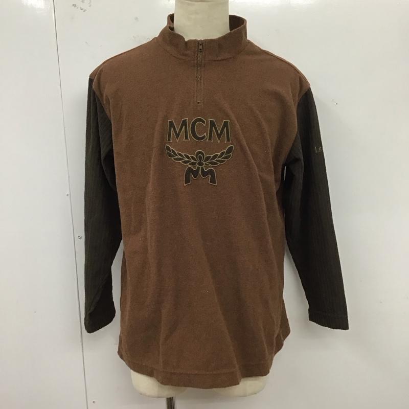エムシーエム MCM カットソー 長袖 長袖カットソー ジップアップネックカットソー ロングスリーブカットソー ロゴ、文字 茶 / ブラウン /  メンズ USED 古着 中古 10124716