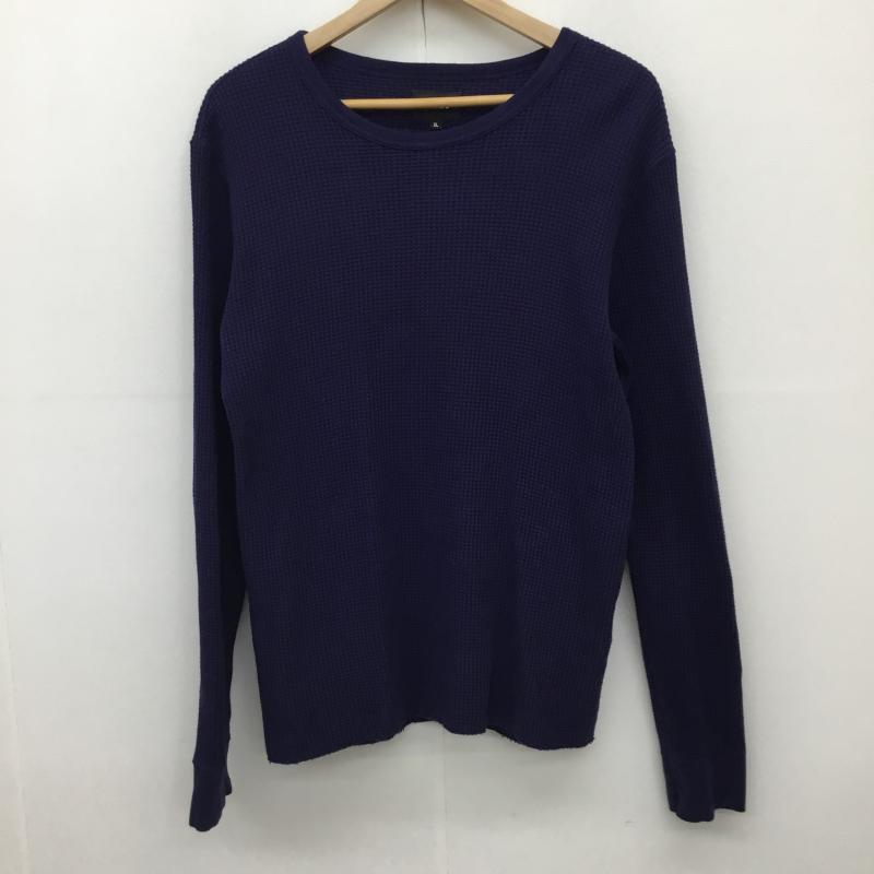 ビームス BEAMS カットソー 長袖 サーマルカットソー XL 無地 紺 / ネイビー /  メンズ USED 古着 中古 10135941