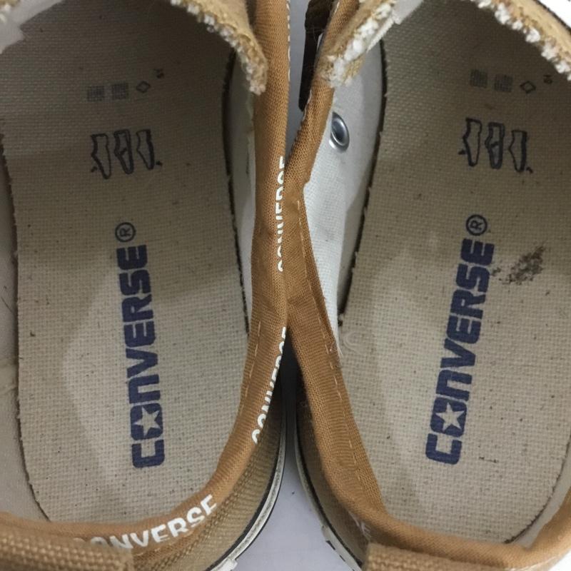 コンバース CONVERSE スニーカー スニーカー 1SC513 ロゴBD スリップ OX 23cm 23.0cm ロゴ、文字 ベージュ / ベージュ /  レディース USED 古着 中古 10132021