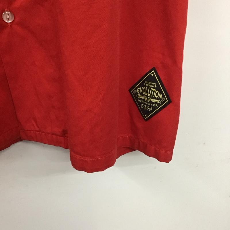 ザ フロント オブ アーマメント THE FRONT OF ARMAMENT シャツ、ブラウス 半袖 t.f.o.a 開襟シャツ オープンカラー バックロゴ XL 刺繍 赤 / レッド /  メンズ USED 古着 中古 10140196