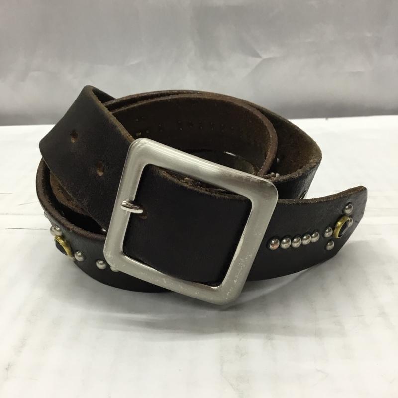 フラットヘッド The Flat Head ベルト・バックル ベルト レザー 33 スタッズ  黒 / ブラック /  メンズ USED 古着 中古 10113730
