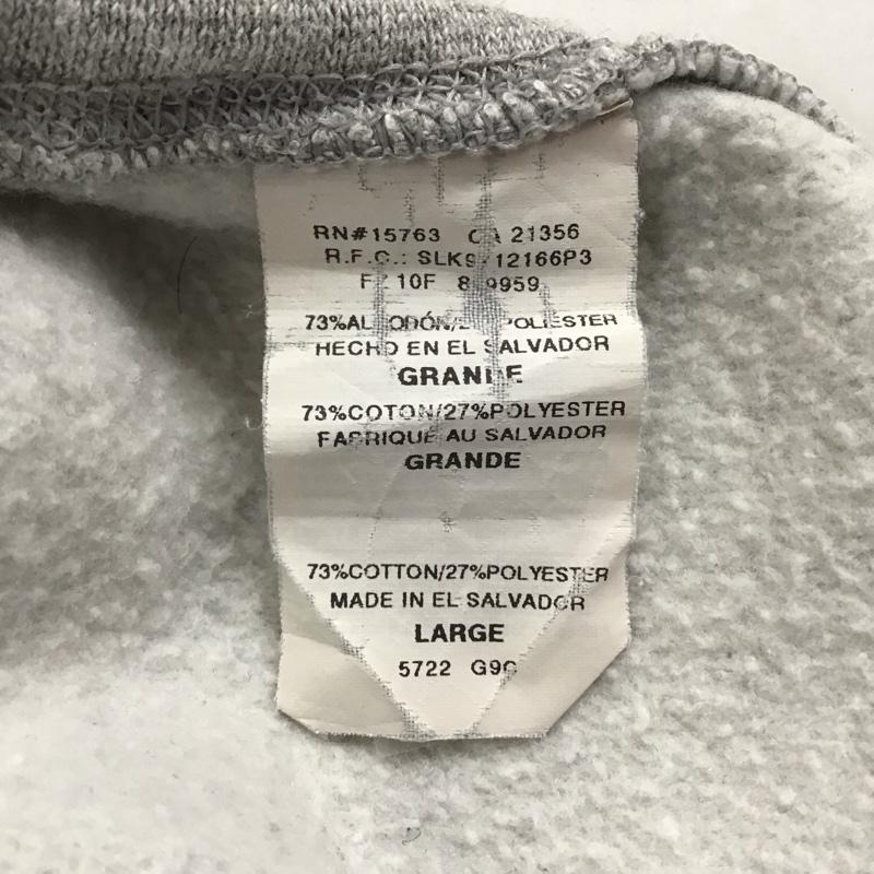 古着 USED トレーナー 長袖 長袖トレーナー スウェット クルーネック リブスウェットカットソー L ロゴ、文字 灰 / グレー /  メンズ USED 古着 中古 10124775