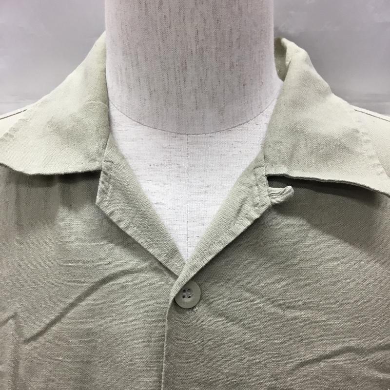 古着 USED シャツ、ブラウス 半袖 半袖シャツ カラーシャツ 半袖カットソー 無地シャツ XXL 無地 ベージュ / ベージュ /  メンズ USED 古着 中古 10122925