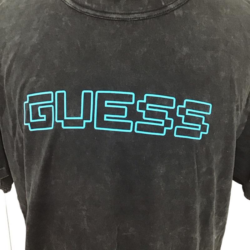 ゲス Guess Tシャツ 半袖 半袖カットソー プリントTシャツ クルーネックカットソー L ロゴ、文字 黒 / ブラック /  メンズ USED 古着 中古 10114656