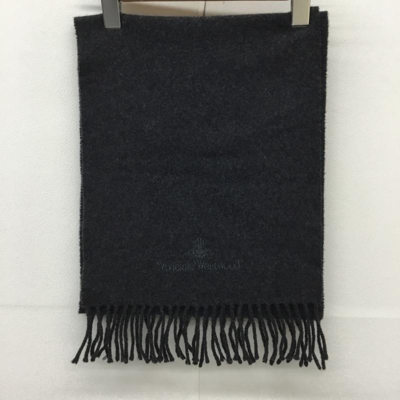 ヴィヴィアンウエストウッド Vivienne Westwood マフラー マフラー ロゴ、文字 黒 / ブラック /  レディース USED 古着 中古 10144519