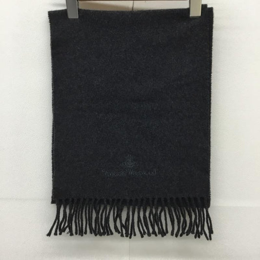 ヴィヴィアンウエストウッド Vivienne Westwood マフラー マフラー ロゴ、文字 黒 / ブラック /  レディース USED 古着 中古 10144519