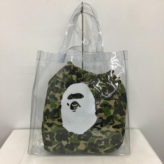 アベイシングエイプ A BATHING APE トートバッグ トートバッグ ABC CAMO CLEAR TOTE BAG クリアバッグ 巾着 プリント 透明 / クリア /  メンズ USED 古着 中古 10138499