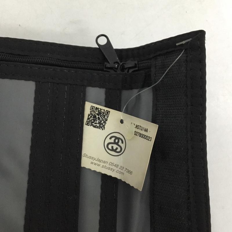 ステューシー STUSSY 財布 二つ折り モノグラム柄 総柄 黒 / ブラック /  メンズ USED 古着 中古 10146887