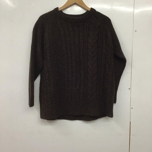 スタディオクリップ studio CLIP ニット、セーター 長袖 M 無地 茶 / ブラウン /  レディース USED 古着 中古 10144993