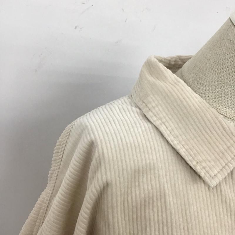 ローリーズファーム LOWRYS FARM シャツ、ブラウス 長袖 コーデュロイ FREE 無地 アイボリー / アイボリー /  レディース USED 古着 中古 10121187