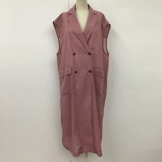 アメリカンホリック AMERICAN HOLIC ベスト ベスト HA22L0X0200 ニュアンスシアーロングジレ FREE 無地 桃 / ピンク /  レディース USED 古着 中古 10109463
