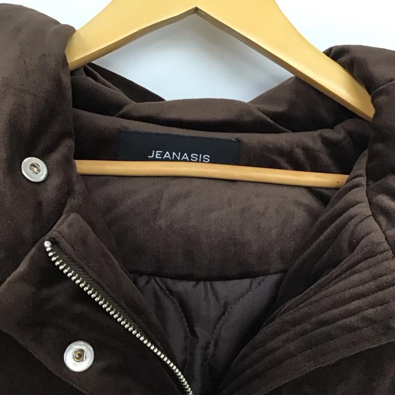 ジーナシス JEANASIS ジャケット、上着 ダウンジャケット JS071199TS ベロアクロップドダウンジャケット FREE 無地 茶 / ブラウン /  レディース USED 古着 中古 10147793
