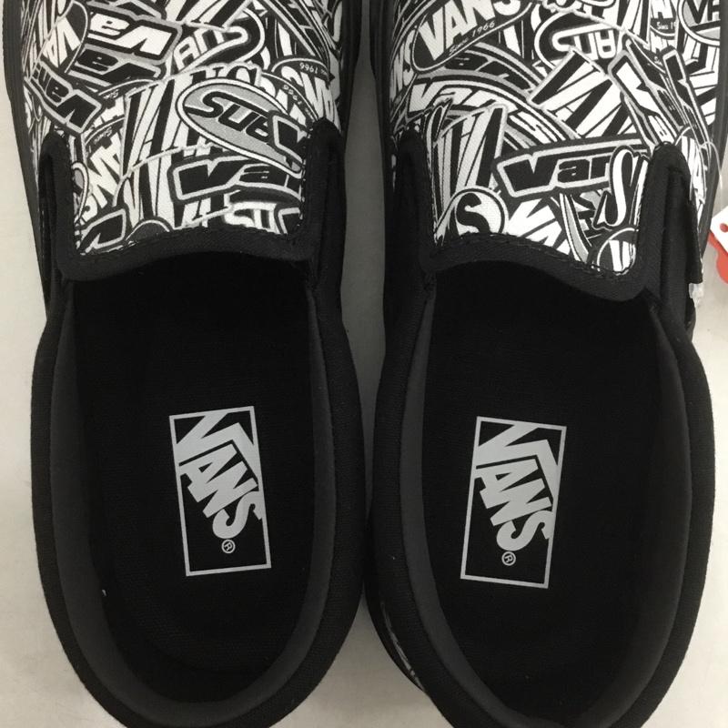 バンズ VANS スリッポン スリッポン V98 LITE LOGO.P 軽量 28cm 箱有 スニーカー 28.0cm 総柄 黒 / ブラック / X 白 / ホワイト /  メンズ USED 古着 中古 10141544