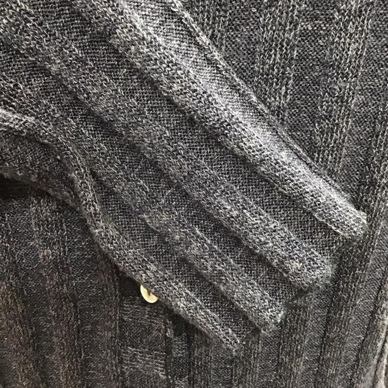 ザラ ZARA カーディガン 長袖 5039 620 824 クルーネック リブ M 無地 紺 / ネイビー /  レディース USED 古着 中古 10118397