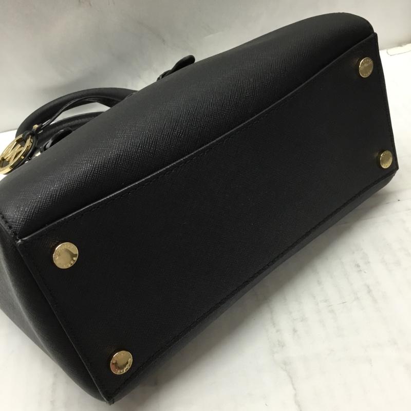 マイケルコース MICHAEL KORS ハンドバッグ ハンドバッグ 35S8GC6M2L ショルダー 2WAY ロゴ、文字 黒 / ブラック / X 金 / ゴールド /  レディース USED 古着 中古 10109118