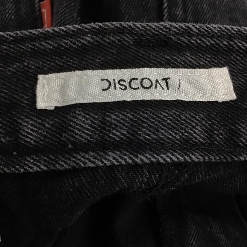 ディスコート Discoat スカート ロングスカート デニムスカート タイトスカート センタータック L 無地 黒 / ブラック /  レディース USED 古着 中古 10142459