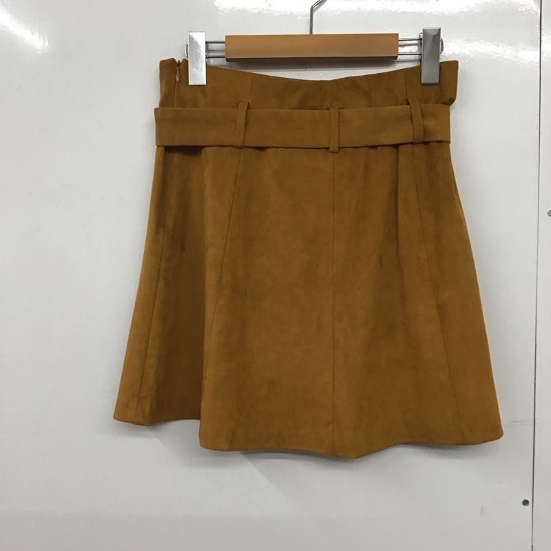 ザラ ZARA スカート ミニスカート S 無地 茶 / ブラウン /  レディース USED 古着 中古 10142918