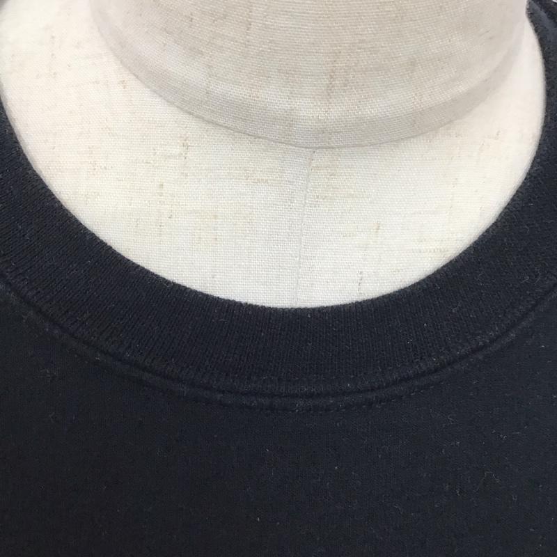古着 USED トレーナー 長袖 長袖トレーナー スウェット クルーネック リブスウェットカットソー XL ロゴ、文字 黒 / ブラック /  メンズ USED 古着 中古 10124709