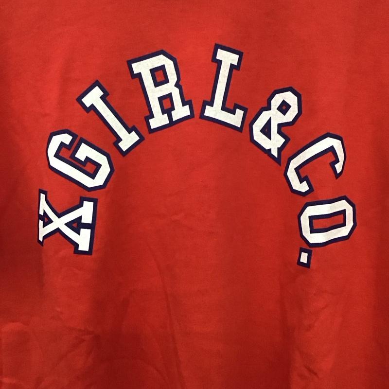 エックスガール X-girl Tシャツ 半袖 プリント X ロゴ、文字 赤 / レッド /  レディース USED 古着 中古 10140389