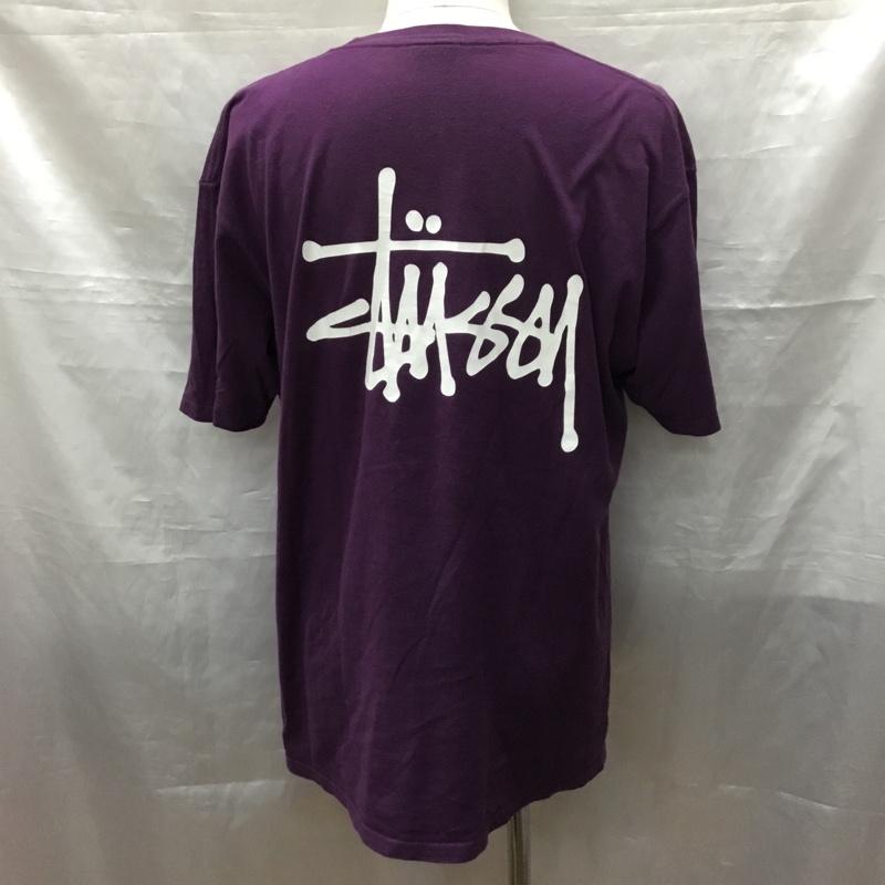 ステューシー STUSSY Tシャツ 半袖 バックプリント L ロゴ、文字 紫 / パープル /  メンズ USED 古着 中古 10118953