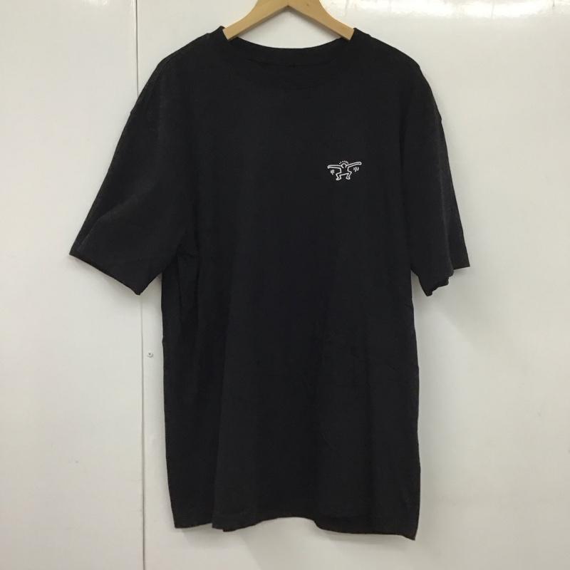 ニューエラ NEW ERA Tシャツ 半袖 半袖カットソー プリントTシャツ クルーネックカットソー キースへリング XXL ロゴ、文字 黒 / ブラック /  メンズ USED 古着 中古 10130114