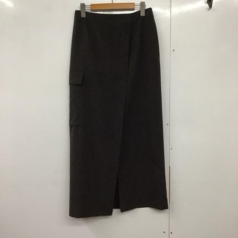スローブイエナ SLOBE IENA スカート ロングスカート ロングスカート タイトスカート ジップアップスリット 38インチ 無地 茶 / ブラウン /  レディース USED 古着 中古 10142722