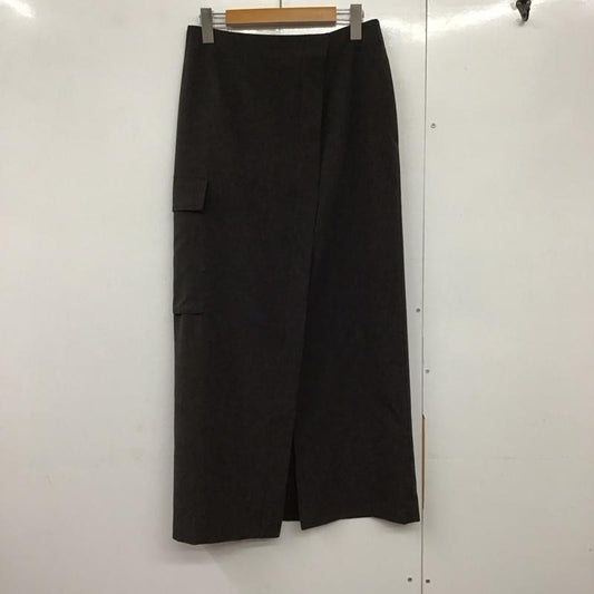 スローブイエナ SLOBE IENA スカート ロングスカート ロングスカート タイトスカート ジップアップスリット 38インチ 無地 茶 / ブラウン /  レディース USED 古着 中古 10142722