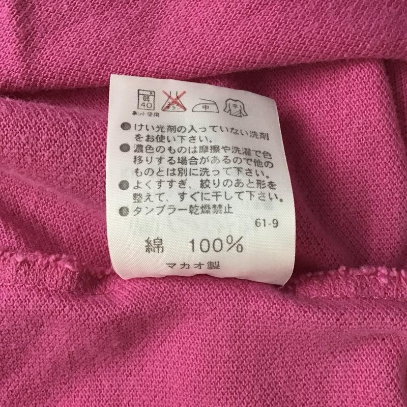 ラルフローレン RALPHLAUREN ポロシャツ 半袖 半袖ポロシャツ カラーシャツ 半袖カットソー L ロゴ、文字 桃 / ピンク /  レディース USED 古着 中古 10116319