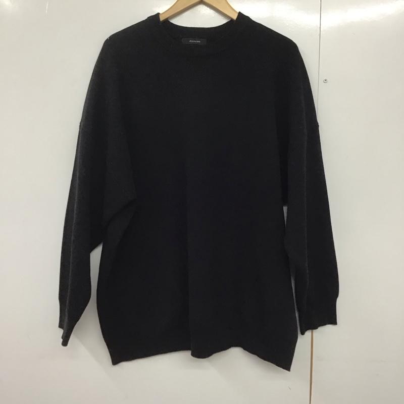 ジーナシス JEANASIS トレーナー 長袖 js064131mw 12G Wジャガードボリュームスリーブスウェット FREE 無地 黒 / ブラック /  レディース USED 古着 中古 10143423